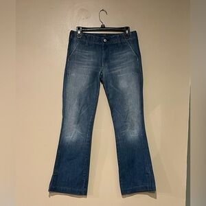 Seven For All Mankind VGT Flared Denim Jeans Size 27 Made In USA No Back Pockets